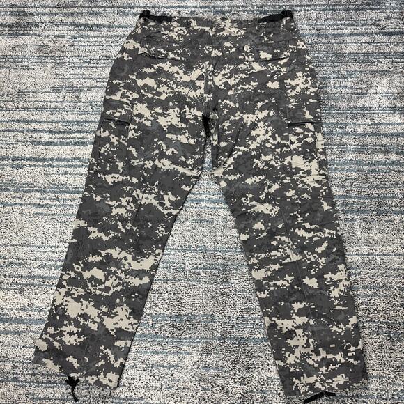 US Army Cargo Pants Mens XL 39/32 Camouflage Canvas Combat Button Fly - Picture 7 of 7